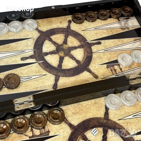 Голяма Табла за игра гланцирана - 48X48 см, снимка 4 - Шах и табла - 51401056