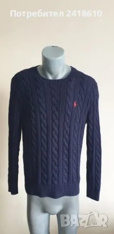 POLO Ralph Lauren Cable Cotton / Knit Mens Size S НОВО! ОРИГИНАЛ! Мъжки Пуловер!, снимка 1 - Пуловери - 48055778