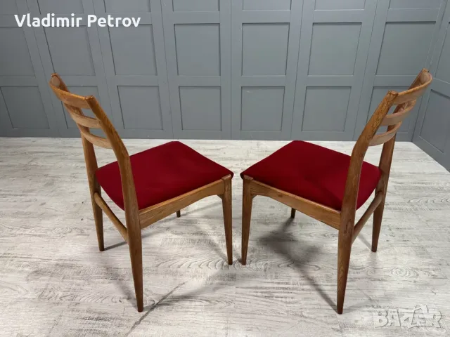 Чифт трапезни столове от 60-те К101, снимка 8 - Столове - 56018690