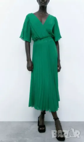 Миди плисирана рокля Zara, снимка 2 - Рокли - 50432333