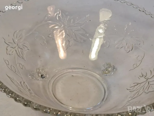 ретро стъклена купа,  фруктиера 22/2, снимка 2 - Аксесоари за кухня - 49180836