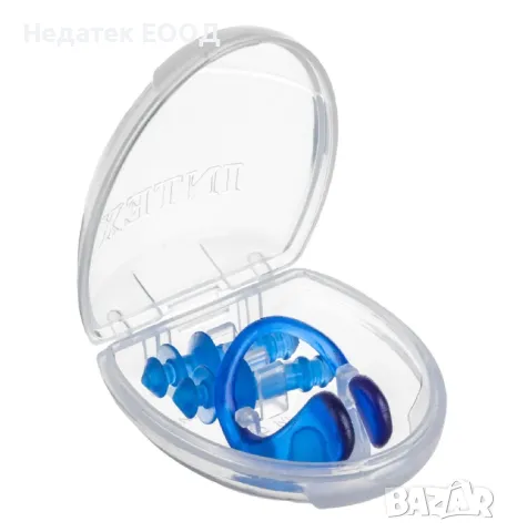 Комплект тапи за уши и щипка за нос, Син., снимка 4 - Басейни и аксесоари - 50375969