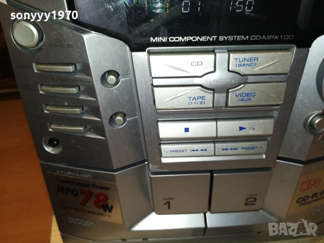 SHARP CD-MPX100H TUNER AMPLIFIER 2DECK 3CD-ВНОС SWISS 1103240806, снимка 6 - Аудиосистеми - 44706960