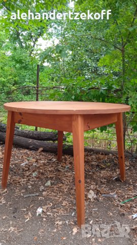 Кръгла маса масив, снимка 3 - Маси - 42262960