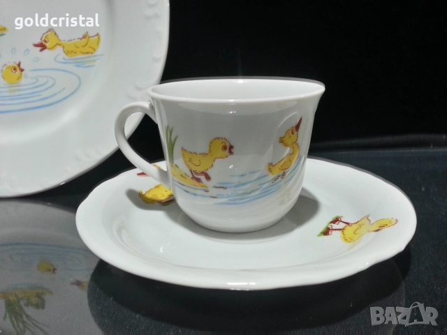 български порцелан детски комплект , снимка 5 - Антикварни и старинни предмети - 52586357