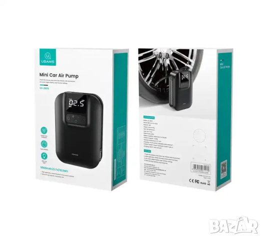 Мини компресор за автомобил USAMS, снимка 6 - Аксесоари и консумативи - 44517713