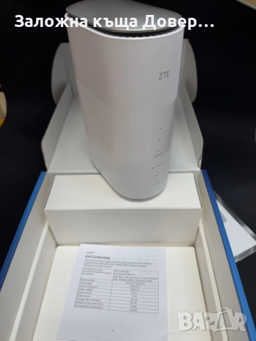 5G рутер ZTE чисто нов сим карта Wifi отключен всички оператори, снимка 7 - Рутери - 56139054