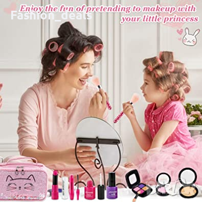 Нов Комплект детски грим играчки с козметична чанта 21 части за момиче 3г+, снимка 6 - Образователни игри - 36301553