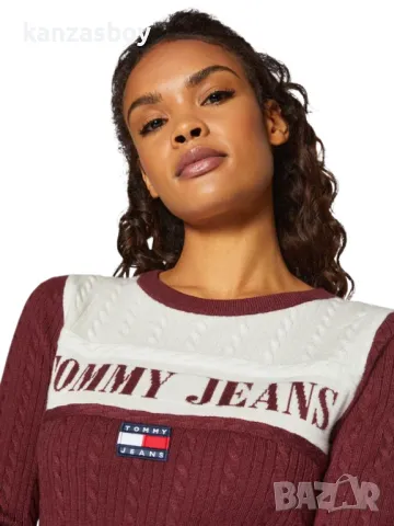 tommy jeans strickkleid archive - страхотна рокля Л