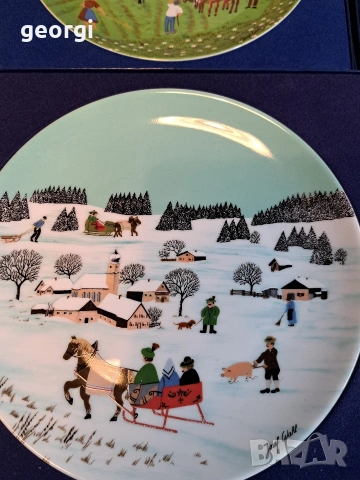 декоративни порцеланови чинии Josef Wahl "Четири сезона" 33/1, снимка 7 - Декорация за дома - 53394575