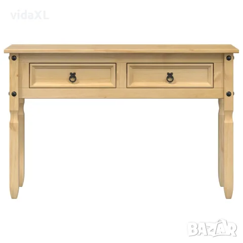 vidaXL Конзолна маса "Corona" 115x46x73 см борово дърво масив, снимка 4 - Маси - 56147393