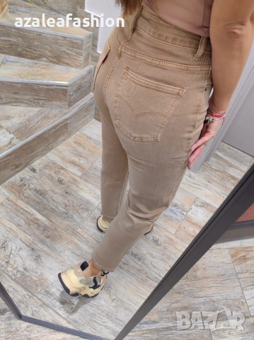 Дамски дънки мом фит, снимка 3 - Дънки - 52670896