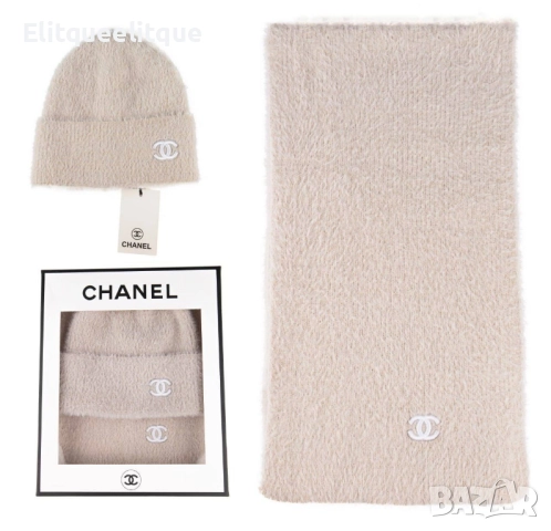 зимен шал и шапка calvin klein chanel 
