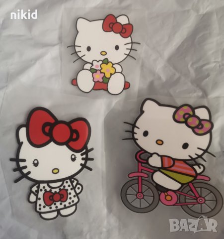 2 вида Коте Кити Hello Kitty щампа термо апликация картинка за дреха блуза чанта, снимка 1 - Други - 34091027