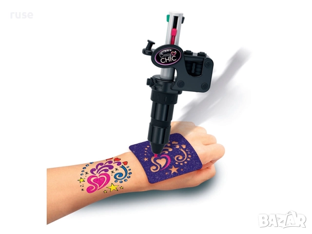 НОВО! Детски комплект за татуировки Clementoni Tattoo Studio, снимка 6 - Образователни игри - 51467738