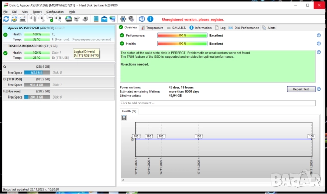 Продавам Външен Хард Диск Toshiba 1TB USB , снимка 2 - Външни хард дискове - 52545892
