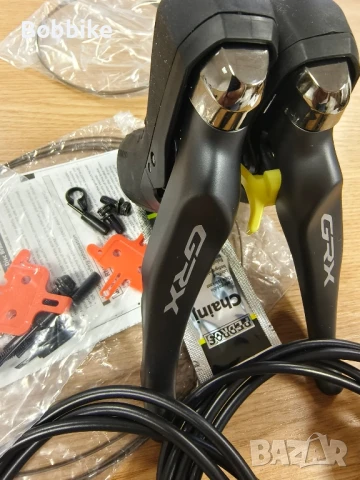КОМАНДИ СПИРАЧКИ ХИДРАВЛИЧНИ/СКОРОСТИ: SHIMANO GRX ST-RX810 + BR-RX810/КОМПЛЕКТ/ J-KIT, снимка 4 - Части за велосипеди - 50724804