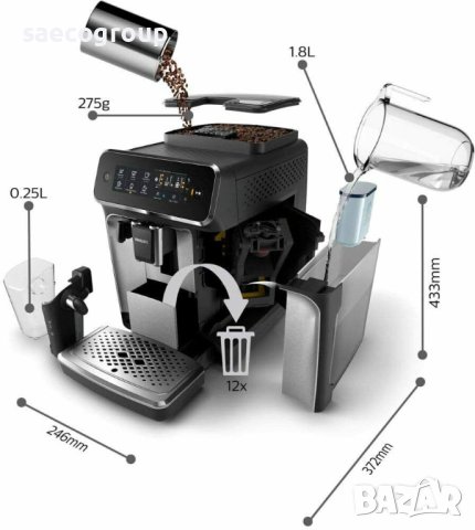 Кафе машина Philips Series 3200 LatteGo, снимка 6 - Кафемашини - 35892630