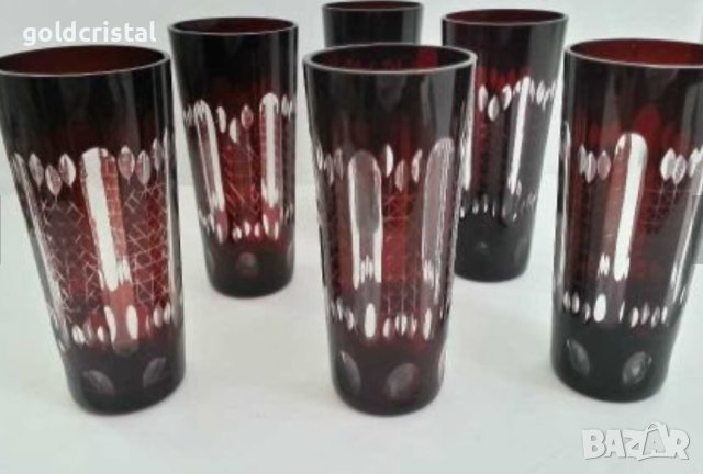 Кристални чаши, снимка 6 - Антикварни и старинни предмети - 36992163