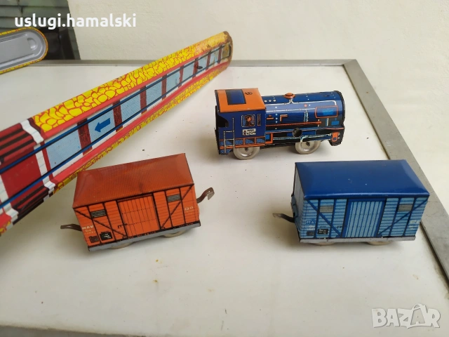 Стара ламаринена играчка/влак, снимка 2 - Антикварни и старинни предмети - 53453711