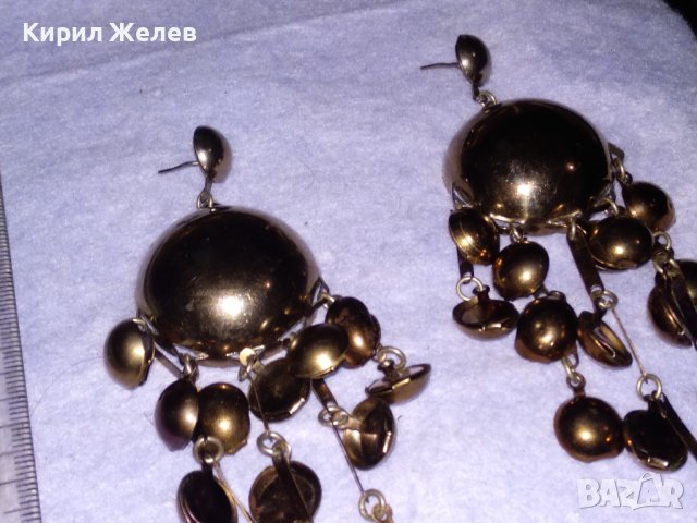 ЗЛАТИСТИ АРТИСТИЧНИ МЕСИНГОВИ ВИНТИДЖ АРТ ОБЕЦИ 38717 , снимка 7 - Обеци - 41761501