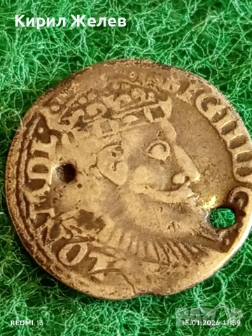 Сребърна монета 3 гроша 1599г. Сигизмунд трети Полша за КОЛЕКЦИЯ 53006