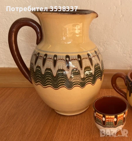 Битова керамика троянска шарка, битови чинии, купичка, снимка 6 - Сервизи - 40568758