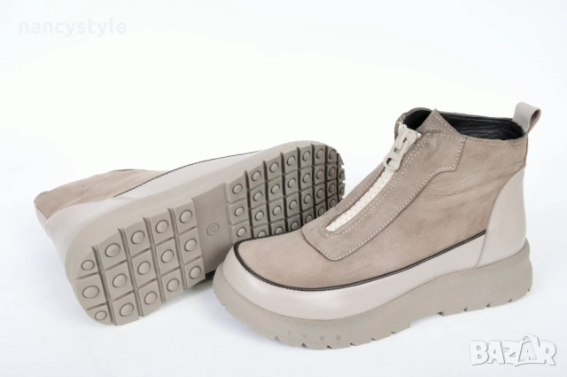 НОВО! Дамски спортни боти с цип - Два цвята, снимка 6 - Дамски боти - 52290405