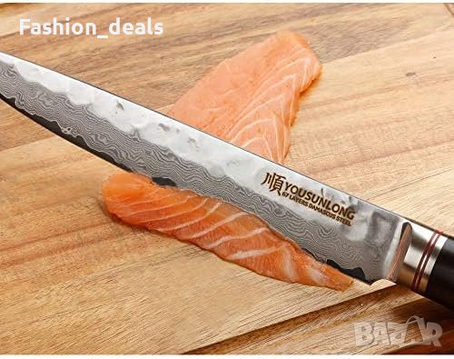 Нов 8 инчов Нож за дърворезба дървена дръжка с кожена обвивка Дом Кухня, снимка 3 - Други - 42446010