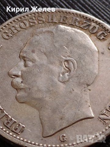 СРЕБЪРНА МОНЕТА 3 марки 1911г. ГЕРМАНСКА ИМПЕРИЯ Фридрих втори херцог на Баден УНИКАТ 12442, снимка 12 - Нумизматика и бонистика - 39695609