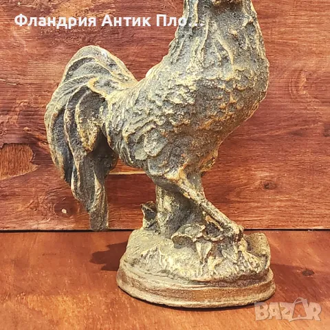 Чугунена скулптура на петел , снимка 5 - Декорация за дома - 46363674