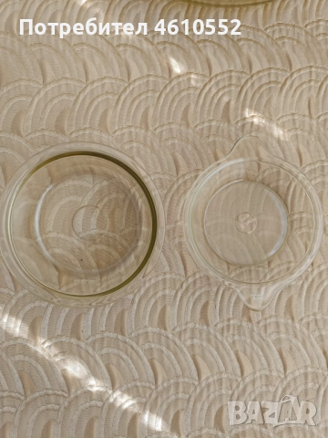 Малка кръгла тенджера от йенско стъкло 