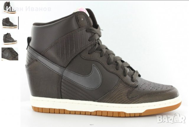 високи кецове Nike Dunk Sky Hi  Brown High Top  номер 41, снимка 3 - Маратонки - 39860982