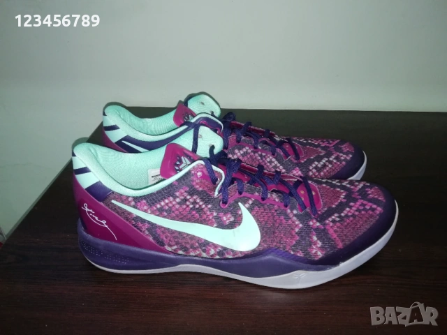 Nike Kobe Bryant 8 Pit Viper 2013 Purple Dynasty Green Sneakers оригинални Коби Брайънт маратонки 