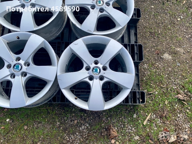 4бр.Алуминиеви джанти 17цола 5x112 за Skoda Octavia,Vw Caddy,Golf,Audi A3,Seat Leon, снимка 8 - Гуми и джанти - 52643812