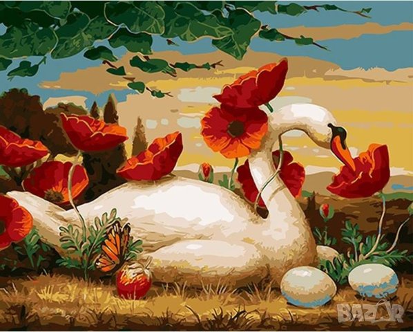 Диамантен гоблен "Лебед", снимка 1 - Гоблени - 42429319