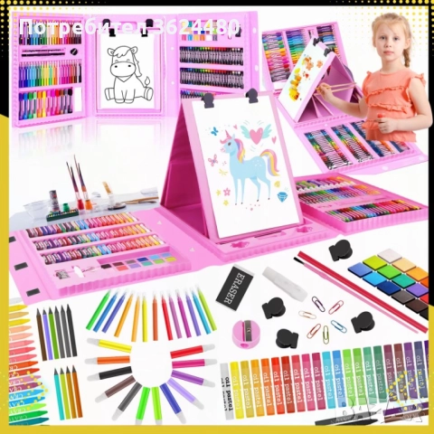 Розов Комплект за Творчество 208 Части 4718, снимка 4 - Рисуване и оцветяване - 52618815