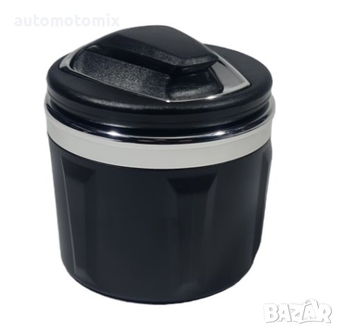 ПЕПЕЛНИК ЗА АВТОМОБИЛ,ЛУКС ЧЕРЕН С ХРОМ - А3588, снимка 2 - Аксесоари и консумативи - 41139912