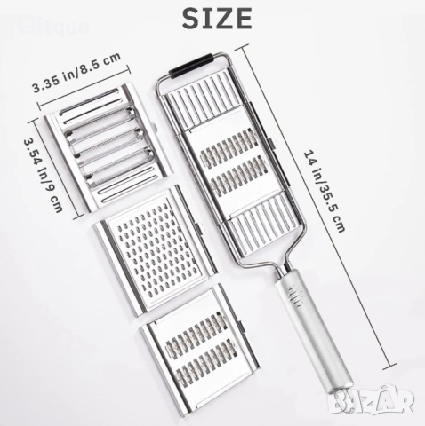 Кухненски инструмент за ренде с дръжка и три приставки , снимка 5 - Други - 52903974