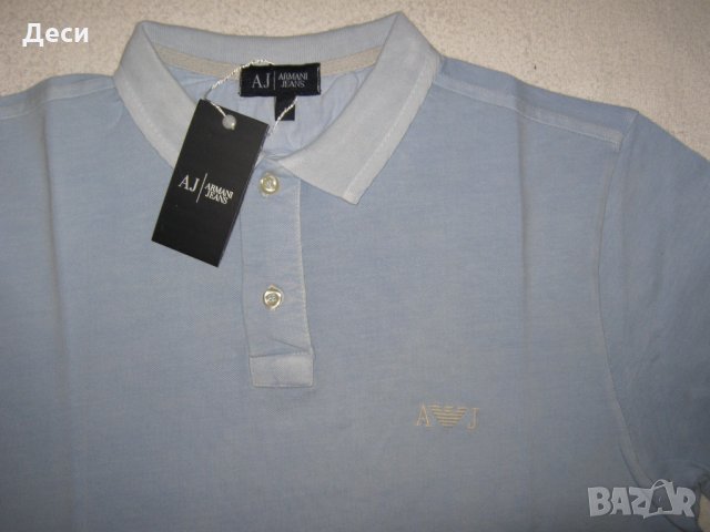 Мъжка polo тениска ARMANI JEANS с яка, снимка 5 - Тениски - 35813772