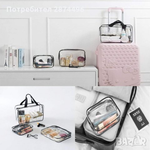 2529 Козметични несесери в три размера - прозрачни, снимка 6 - Други - 35787307