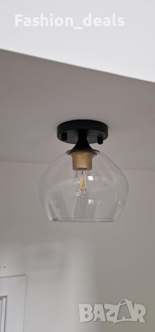 Нова Модерна таванна светлина с прозрачен стъклен нюанс/Дом Спалня Коридор, снимка 6 - Лампи за таван - 41445645