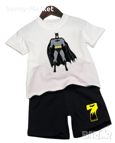 БАТМАН Детски екип комплект тениска + къси гащи + цифра за години