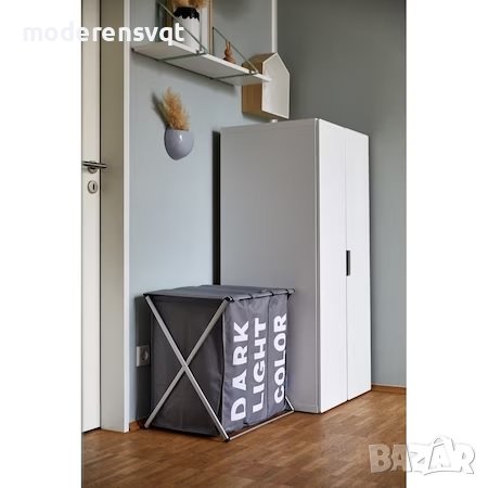 Кош за пране с три отделения, Сгъваем, 57 x 57 x 38 см, снимка 3 - Органайзери - 41353458