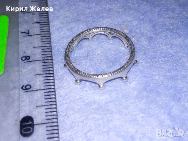 ПАНДОРА МАРКОВ ПРЕКРАСЕН БУТИКОВ ДИЗАЙНЕРСКИ АРТ ПРЪСТЕН СРЕБРО S925 ALE 52 PANDORA ОРИГИНАЛ 37830, снимка 9 - Пръстени - 40770662