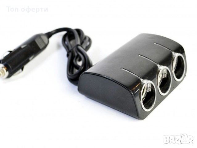 Olesson троен адаптер за гнездо за кола, сплитер за запалка, 3 порта за запалка, снимка 4 - Аксесоари и консумативи - 41748957