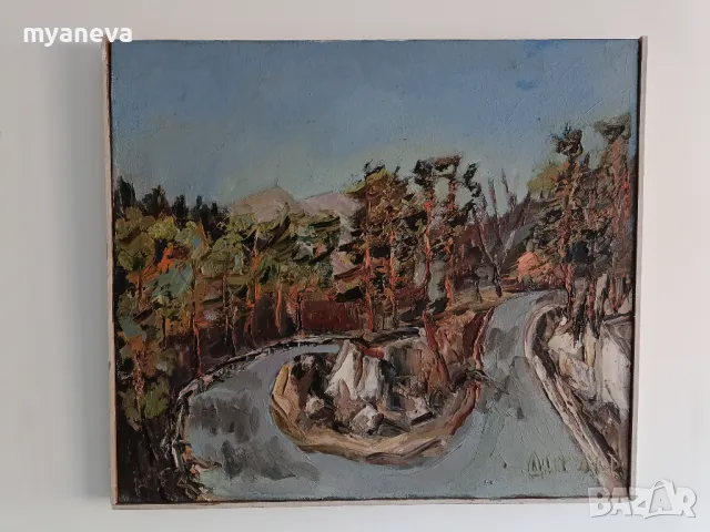 Авторска картина , Ангелов, 1990 година . , снимка 8 - Картини - 48839081