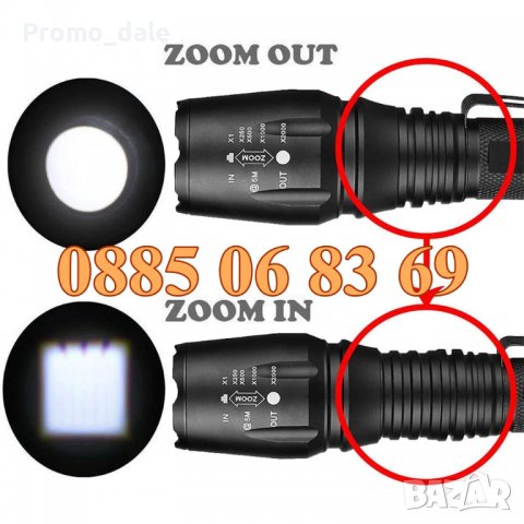 Акумулаторен LED фенер, LED прожектор, фенер за къмпинг, 8668, снимка 4 - Къмпинг осветление - 39879233