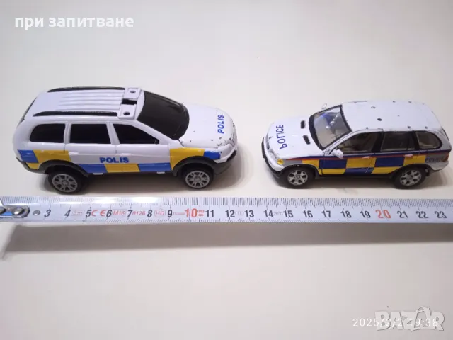 2 полицейски джипа 11-13 см. Volvo XC 90 и BMW X5, снимка 1 - Колекции - 48934701