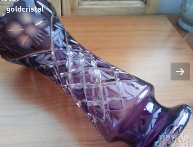 Кристална ваза цветен кристал, снимка 12 - Антикварни и старинни предмети - 23822279
